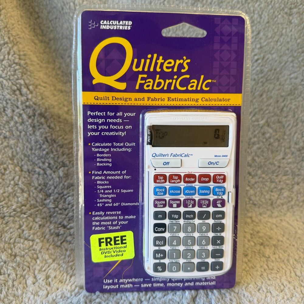 CALCULATED INDUSTRIES  Quilter’s FabriCalc 8400 NEW Sealed w/DVD